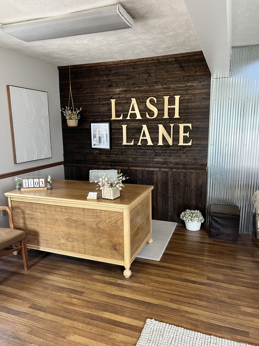 The front desk at Lash Lane